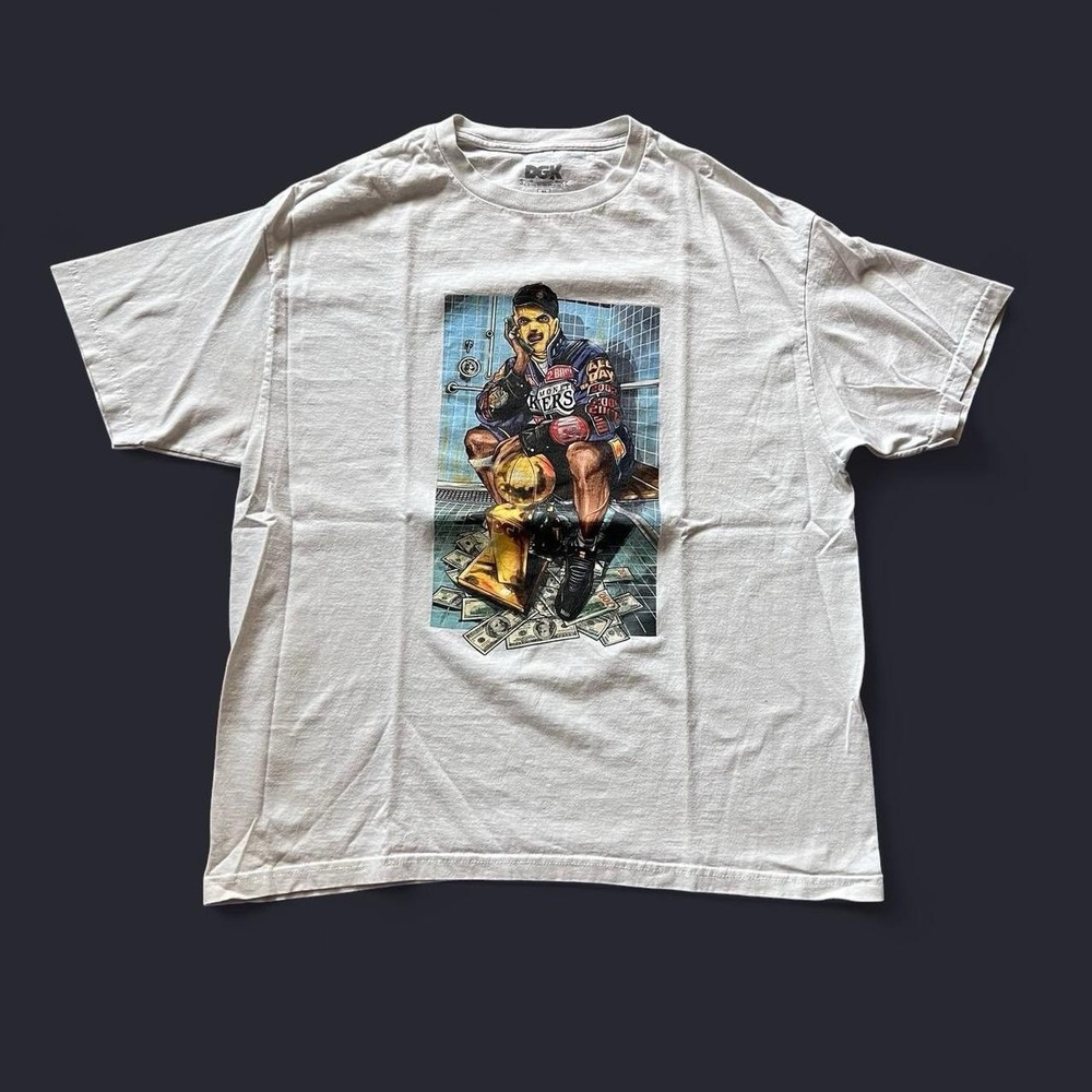 DGK Kobe Bryant Lakers White Short Sleeve T-Shirt Men's Size XL Skate